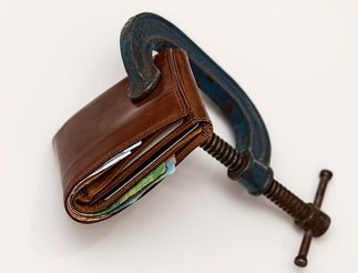 Wallet in a vise
